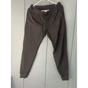 Zyia Active Joggers Women's Medium Black Pockets Yoga Pants Mid Rise Drawstring